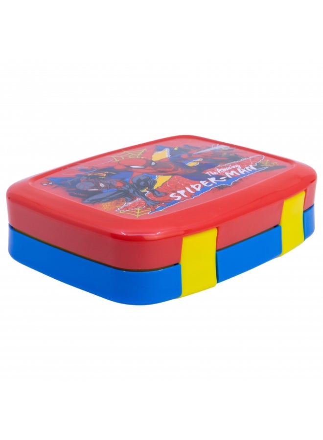 STOR Spiderman Printed Bentopro Rectangular Sandwich Box Multicolour 5.5 x 15.5 x 20 cm 83590 - Image 2